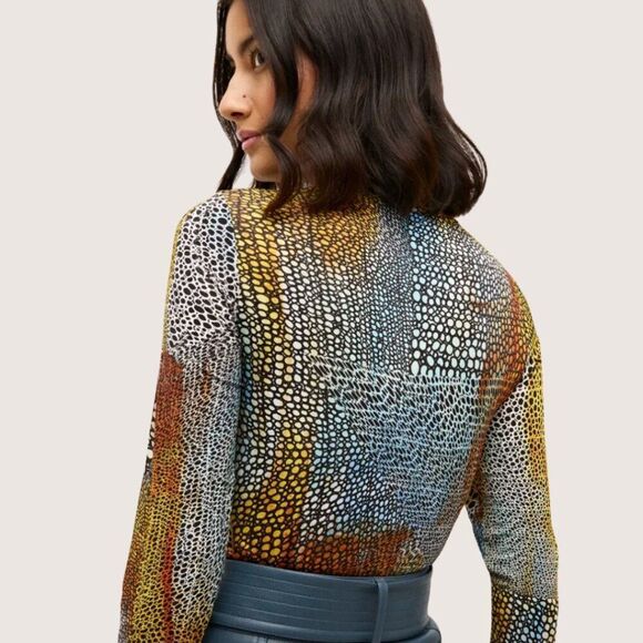Marie Oliver Hazel Long-Sleeved Second Skin Top in Komodo NWT - Picture 3 of 3